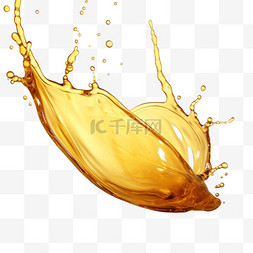 图形黄色的油元素立体免抠图案