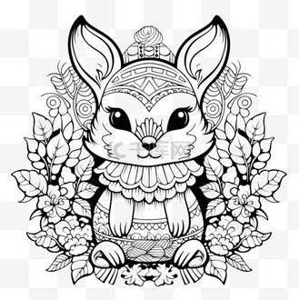 写实美术松鼠元素立体免抠图案