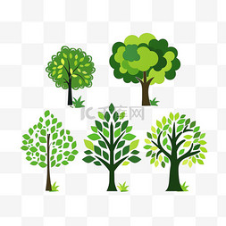 树干小树图片_手绘春天植树节卡通元素
