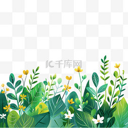 花朵春天植物卡通手绘元素