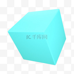 立方体方块图片_立体简约蓝色方块PNG素材