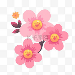 春天花朵装饰图案卡通PNG素材