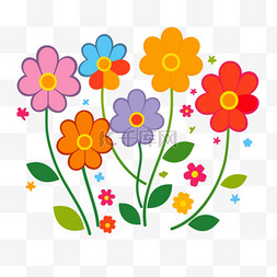 春天花朵手绘风格图片