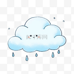 下雨海报图片_谷雨时节卡通风格儿童植物下雨免