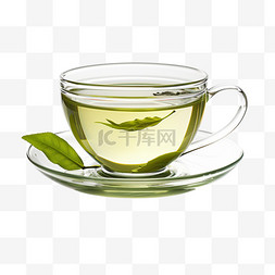 白色纯色背景图图片_元素茶叶免抠一杯茶摄影图