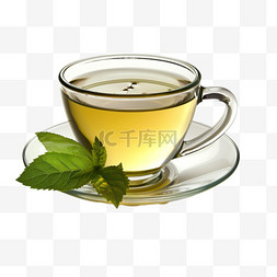 茶叶的背景图图片_一杯茶茶叶摄影图元素免抠