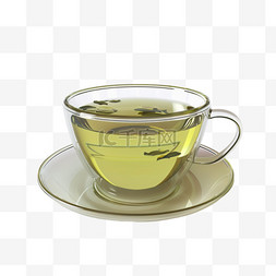 茶叶一杯茶免抠元素摄影图