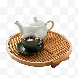 茶盘木盘图片_茶叶茶盘摄影图免抠茶壶元素