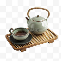 茶具图片_茶壶茶叶免抠元素茶盘摄影图