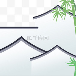 清明节古风江南建筑元素