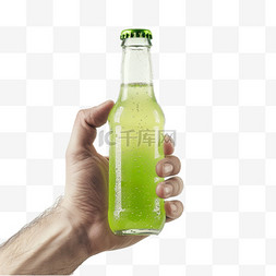 玻璃瓶饮料元素立体免抠图案几何