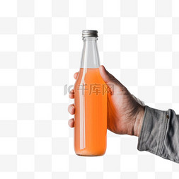立体饮料瓶图片_玻璃瓶饮料元素立体免抠图案
