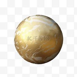 球体装饰图片_金色球体元素立体免抠图案纹理