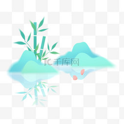 雨清明图片_弥散风春天清明微雨山水PNG设计