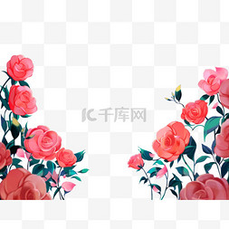 红玫瑰粉玫瑰图片_红色玫瑰花免抠元素