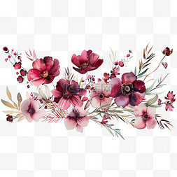粉色手绘花朵背景图片_花朵红色春天粉色手绘元素