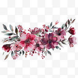 粉色手绘花朵背景图片_春天元素花朵红色粉色手绘