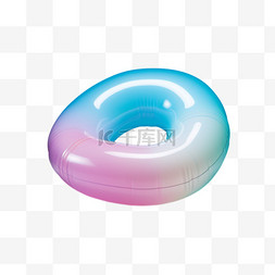 彩色圆环充气元素立体免抠图案