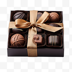 立体巧克力盒子图片_巧克力盒子元素立体免抠图案