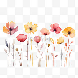 彩绘花朵装饰图片_彩绘花朵元素立体免抠图案