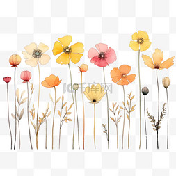 彩绘花朵装饰图片_彩绘花朵元素立体免抠图案