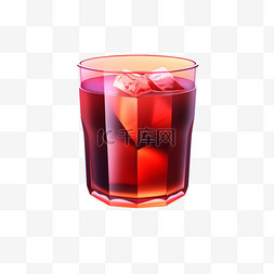 饮料红色立体描绘摄影照片素材