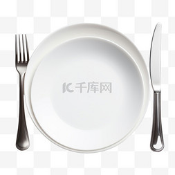 文明用餐餐盘图片_餐盘西式元素立体免抠图案