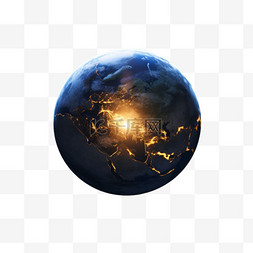 球体地球图片_球体地球元素立体免抠图案