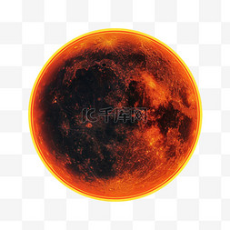 圆形橙色元素立体免抠图案