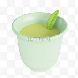 初夏尝鲜海报图片_3D清茶茶水元素