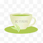 简约风格春茶茶叶元素