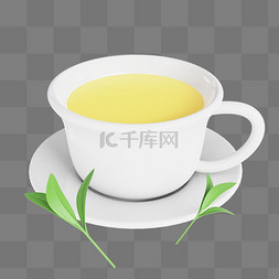 春季尝鲜图片_3D清茶茶碗设计