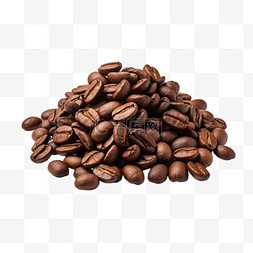 可可咖啡豆元素立体免抠图案