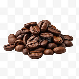 咖啡豆图案图片_可可咖啡豆元素立体免抠图案