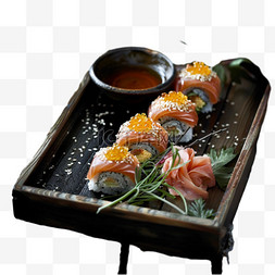 日系寿司元素立体免抠图案