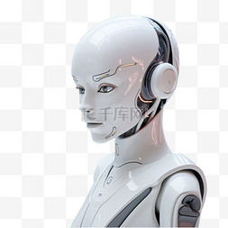 机器人和人类手图片_智能机器人元素立体免抠图案