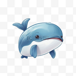 海豚免抠图片_海豚鲸鱼元素立体免抠图案