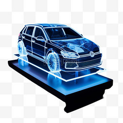科技感汽车元素立体免抠图案