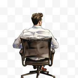 长办公桌椅图片_椅子办公元素立体免抠图案