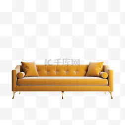 简约沙发元素立体免抠图案