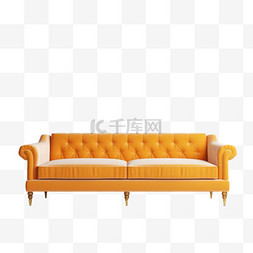 简约沙发沙发图片_简约沙发元素立体免抠图案