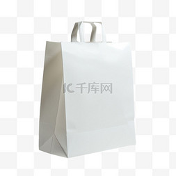 白色购物袋元素立体免抠图案