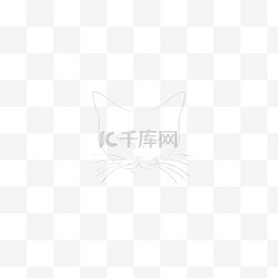 简笔猫咪图片_线条简笔猫咪元素立体免抠图案