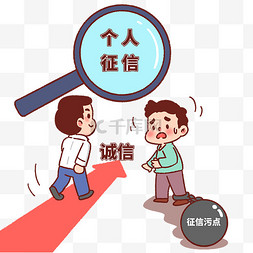 客户征信记录图片_个人征信漫画免抠素材