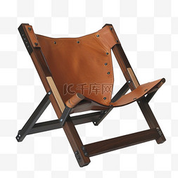 折叠椅子元素立体免抠图案