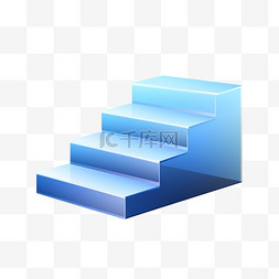 阶梯立体图片_延伸阶梯元素立体免抠图案