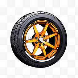 轮胎轮胎图片_橡胶轮胎元素立体免抠图案