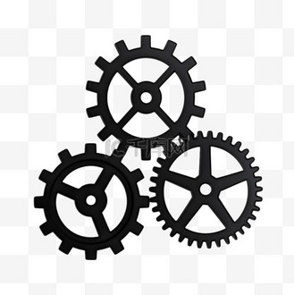简约齿轮元素立体免抠图案素材图片免费下载-千库网