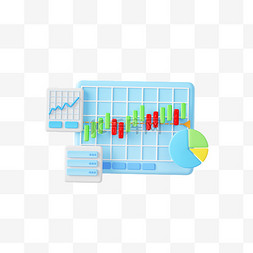 数据报表分析图片_3D股市报表素材