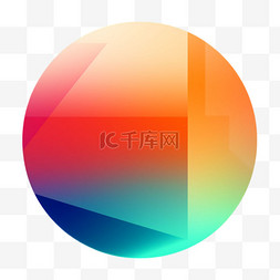 球形色彩元素立体免抠图案